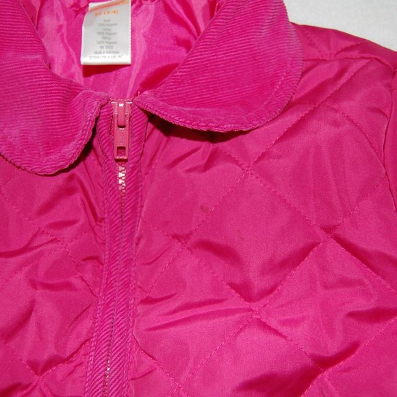 Gymboree Girls Size XS (Age 3-4) Quilted Wind Jacket with Corduroy Collar - Picture 5 of 6